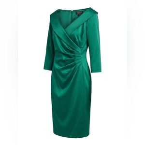 Tahari Emerald Long Sleeve Dress